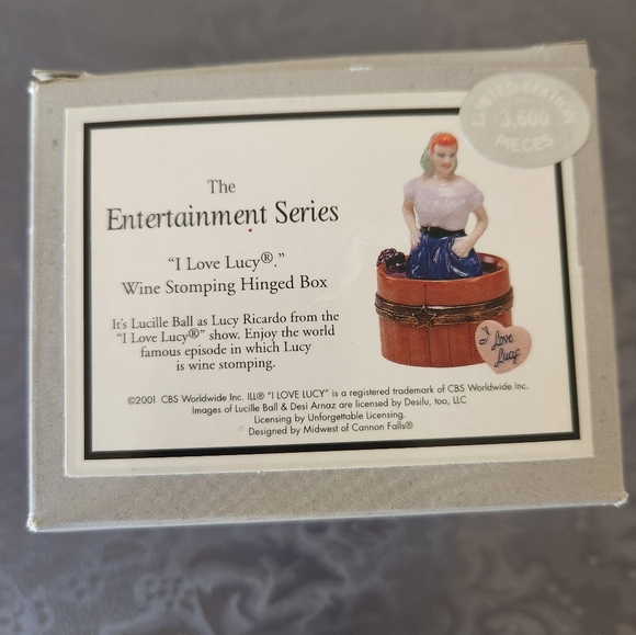 I Love Lucy Grape Stomping Hinged Box - Picture 1 of 6